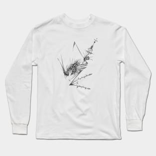 Antenna Unique Black White Abstract Art Long Sleeve T-Shirt